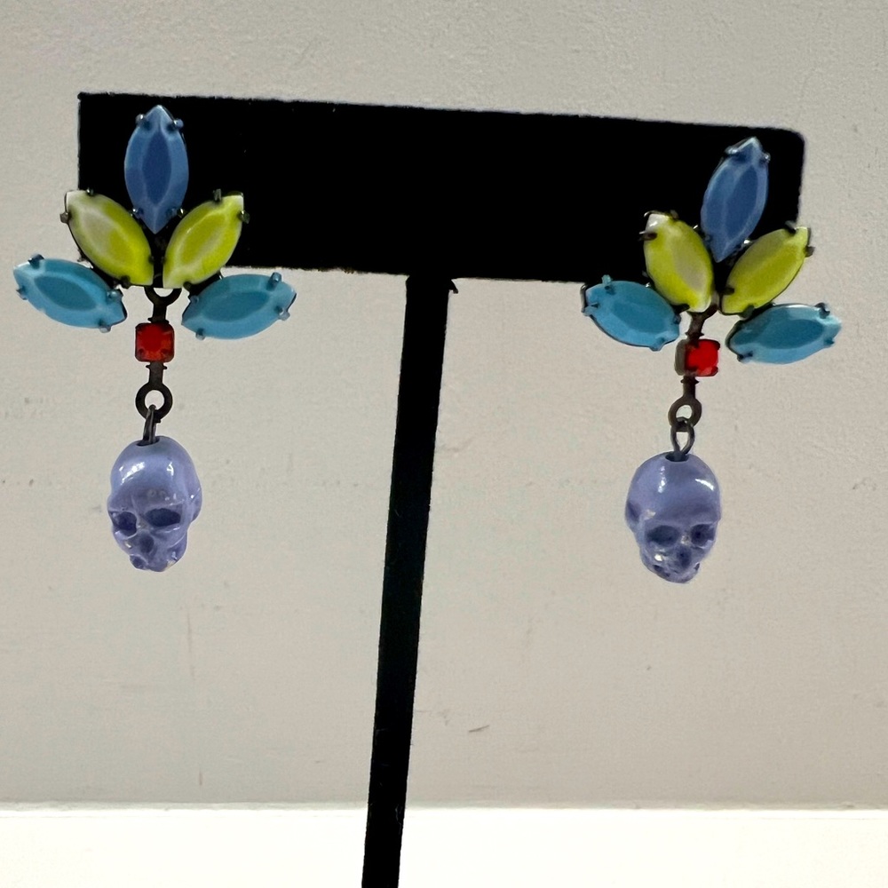 Tom Binns Pastel Skull Earrings